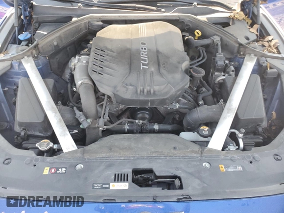 2020 Genesis G70 3.3T with VIN KMTG34LE9LU053508, listed as a Copart auction lot 75052004 with 135,388 mi miles and Salvage Title. Bid and sale history available at DreamBid. Image 11.