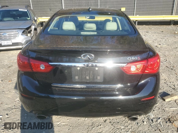 2017 Infiniti Q50 Red Sport 400 with VIN JN1FV7AP9HM851270, listed as a Copart auction lot 82012944 with 132,260 mi miles and Salvage title. Bid and sale history available at DreamBid. Image 6.