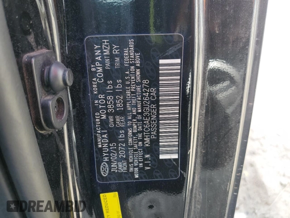 2016 Hyundai Veloster Turbo with VIN KMHTC6AE3GU264278, listed as a Copart auction lot 49557415 with Not provided miles and Clean title. Bid and sale history available at DreamBid. Image 13.