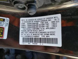 2014 Honda CR-V EX with VIN 2HKRM4H57EH686907, listed as a Copart auction lot 42395255 with 153,585 mi miles and Salvage Title. Bid and sale history available at carsss.com. Image 13.
