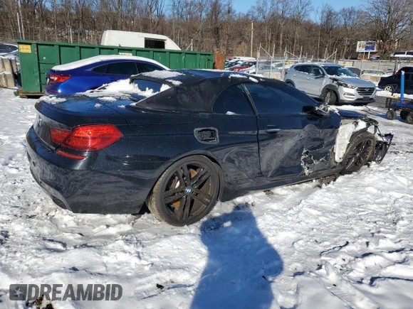 2017 BMW 6 Series 650i with VIN WBA6F5C50HD996804, listed as a Copart auction lot 41377645 with 0 mi miles and Salvage Title. Bid and sale history available at carsss.com. Image 3.