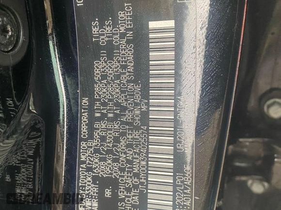 2009 Lexus LX 570 z VIN JTJHY00W394025574, wystawiony jako Copart lot #47316365 z przebiegiem 182 586 mil mil oraz Czysty tytuł • Clean title. Historia ofert i sprzedaży dostępna na DreamBid. Obrazek 10.