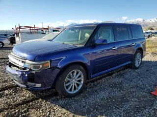 2013 Ford Flex Limited with VIN 2FMHK6D83DBD14113, listed as a Copart auction lot 79739814 with 137,976 mi miles and Salvage Title. Bid and sale history available at carsss.com. Image 1.
