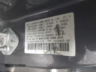 2011 Acura TSX with VIN JH4CU2F64BC015724, listed as a IAAI auction lot 42271007 with 108,063 mi miles and . Bid and sale history available at DreamBid. Image 9.