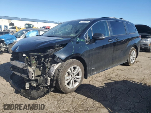 2021 Toyota Sienna Limited with VIN 5TDESKFC8MS038348, listed as a Copart auction lot 42497735 with 49,053 mi miles and Salvage Title. Bid and sale history available at DreamBid. Image 1.