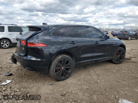 2017 Jaguar F-Pace S with VIN SADCM2BV9HA494620, listed as a Copart auction lot 53371795 with 79,861 mi miles and Salvage title. Bid and sale history available at DreamBid. Image 3.