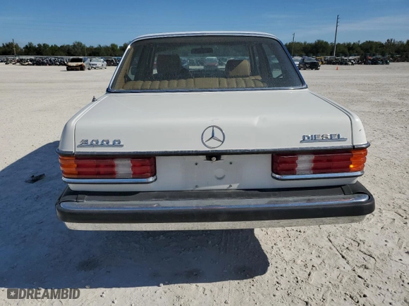 1981 Mercedes-Benz 300 Series 300D with VIN WDBAB30A6BB243942, listed as a Copart auction lot 82845224 with 103,393 mi miles and Salvage Title. Bid and sale history available at carsss.com. Image 6.