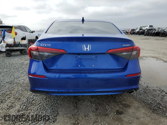2024 Honda Civic Sedan Sport with VIN 2HGFE2F51RH552093, listed as a Copart auction lot 48624145 with 16,076 mi miles and Salvage Title. Bid and sale history available at carsss.com. Image 6.