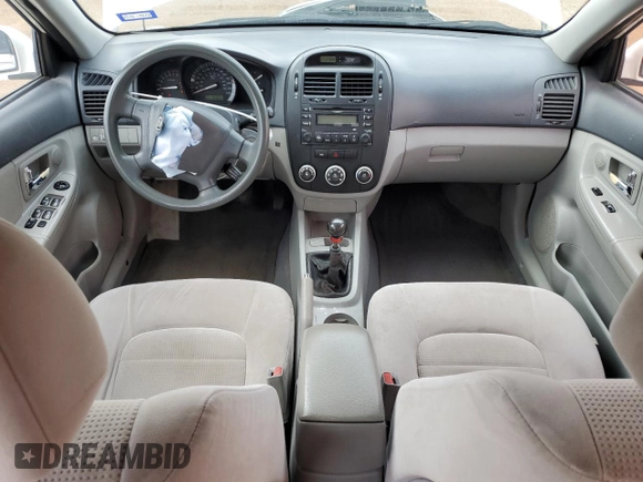 2008 Kia Spectra EX with VIN KNAFE121885516142, listed as a Copart auction lot 47622295 with 184,822 mi miles and Salvage Title. Bid and sale history available at DreamBid. Image 8.