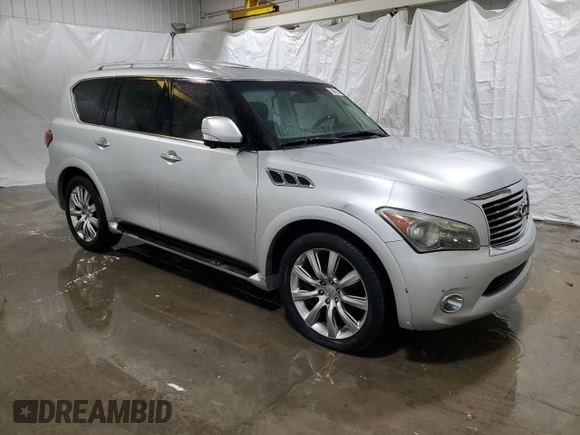 2011 Infiniti QX56 8-passenger with VIN JN8AZ2NC9B9302902, listed as a Copart auction lot 51126765 with 208,505 mi miles and Clean Title. Bid and sale history available at carsss.com. Image 4.
