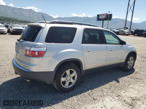 2008 GMC Acadia SLE1 z VIN 1GKEV13748J265438, wystawiony jako Copart lot #58269235 z przebiegiem 195 235 mil mil oraz Szkoda całkowita • Salvage title. Historia ofert i sprzedaży dostępna na DreamBid. Obrazek 3.