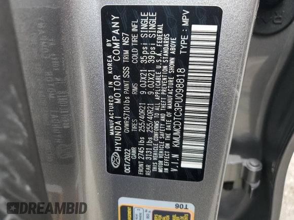 2023 Genesis GV70 Sport with VIN KMUMCDTC3PU098818, listed as a Copart auction lot 52884225 with 25,748 mi miles and Non Repairable. Bid and sale history available at DreamBid. Image 15.