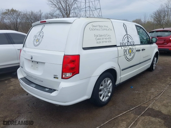 2014 Ram Cargo Van Tradesman with VIN 2C4JRGAG8ER428412, listed as a IAAI auction lot 41893130 with 97,411 mi miles. Bid and sale history available at carsss.com. Image 4.