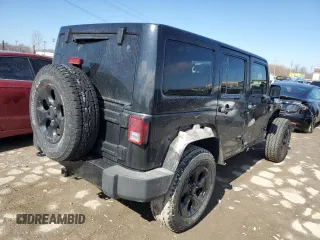 2014 Jeep Wrangler Unlimited Sahara with VIN 1C4BJWEG1EL107711, listed as a Copart auction lot 46976855 with 0 mi miles and Salvage Title. Bid and sale history available at carsss.com. Image 3.