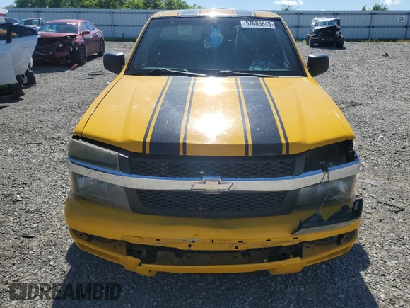 2005 Chevrolet Colorado 1SJ LS ZQ8 with VIN 1GCCS136558270055, listed as a Copart auction lot 57886645 with Not provided miles and Salvage title. Bid and sale history available at DreamBid. Image 5.