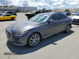 2018 Genesis G80 3.8L z VIN KMHGN4JE7JU281978, wystawiony jako Copart lot #56725815 z przebiegiem 87 836 mil mil oraz Szkoda całkowita • Salvage title. Historia ofert i sprzedaży dostępna na DreamBid. Obrazek 1.