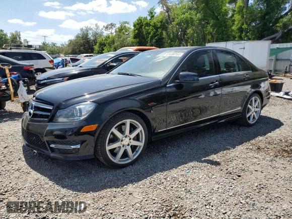 2014 Mercedes-Benz C 350 Sport with VIN WDDGF5HBXEA905028, listed as a Copart auction lot 51696165 with 111,620 mi miles and Salvage Title. Bid and sale history available at DreamBid. Image 1.