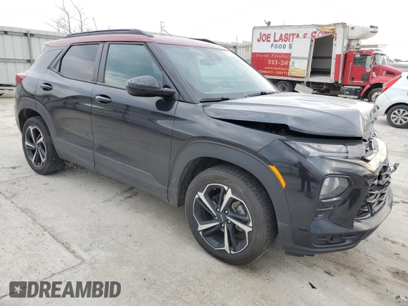2021 Chevrolet TrailBlazer RS with VIN KL79MTSL1MB076337, listed as a Copart auction lot 47872824 with 70,239 mi miles and . Bid and sale history available at DreamBid. Image 4.