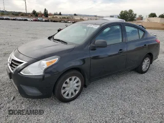 2015 Nissan Versa S Plus with VIN 3N1CN7AP6FL831827, listed as a Copart auction lot 83470154 with 142,801 mi miles and Salvage Title. Bid and sale history available at carsss.com. Image 1.