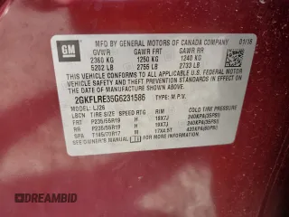 2016 GMC Terrain Denali z VIN 2GKFLRE35G6231586, wystawiony jako Copart lot #58223145 z przebiegiem 44 941 mil mil oraz Szkoda całkowita • Salvage title. Historia ofert i sprzedaży dostępna na DreamBid. Obrazek 13.