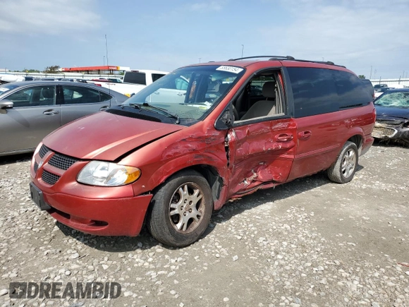 2002 Dodge Caravan EX with VIN 2B8GP74L92R602861, listed as a Copart auction lot 55630154 with 186,170 mi miles and Salvage Title. Bid and sale history available at carsss.com. Image 1.