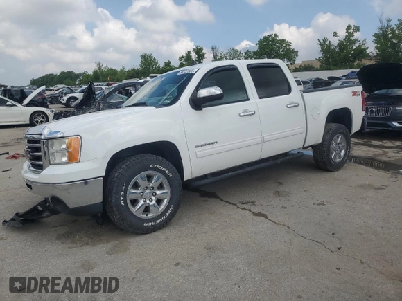 2012 GMC Sierra 1500 SLT with VIN 3GTP2WE76CG190873, listed as a Copart auction lot 56222565 with 123,854 mi miles and Salvage title. Bid and sale history available at DreamBid. Image 1.