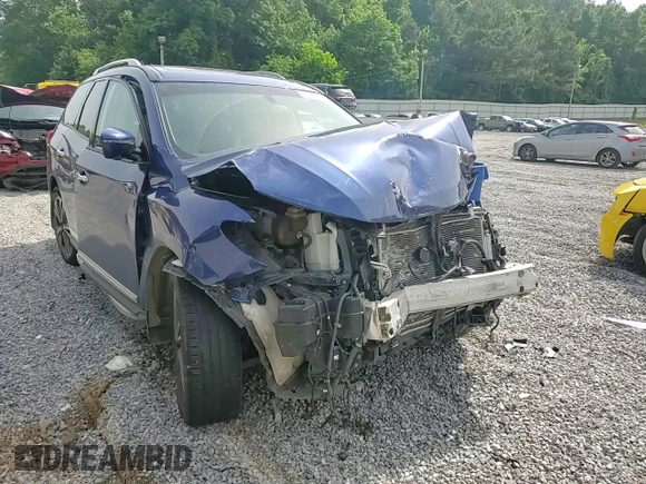 2018 Nissan Pathfinder Platinum z VIN 5N1DR2MN8JC669962, wystawiony jako Copart lot #56760475 z przebiegiem Nie podano mil oraz Szkoda całkowita • Salvage title. Historia ofert i sprzedaży dostępna na DreamBid. Obrazek 14.