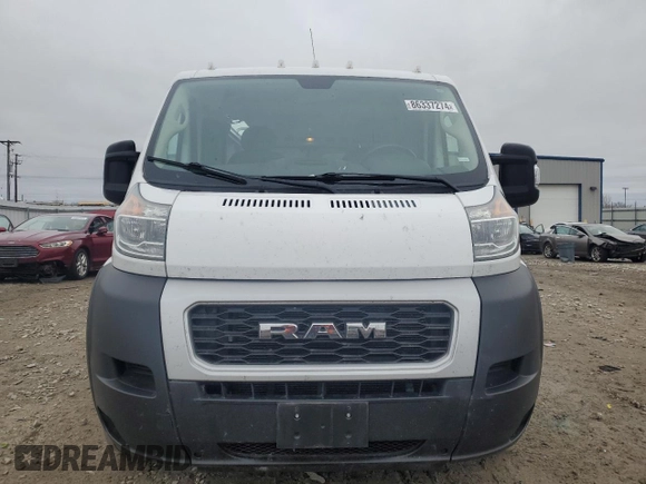 2020 Ram ProMaster Cargo with VIN 3C6TRVAGXLE105580, listed as a Copart auction lot 86337274 with 74,676 mi miles and Salvage Title. Bid and sale history available at DreamBid. Image 5.