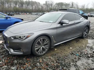 2021 Infiniti Q60 Luxe with VIN JN1EV7KL6MM470350, listed as a Copart auction lot 84838574 with 27,374 mi miles and Salvage title. Bid and sale history available at DreamBid. Image 1.