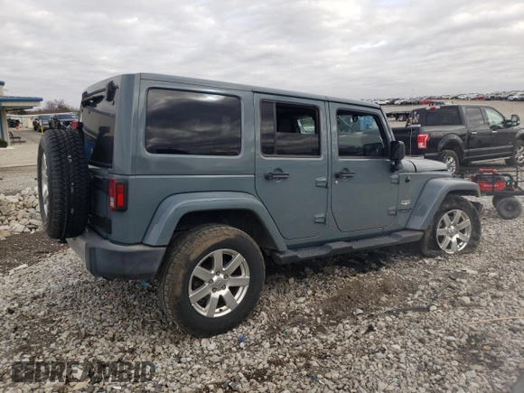 2015 Jeep Wrangler Unlimited Sahara with VIN 1C4BJWEG6FL640316, listed as a Copart auction lot 48024865 with 128,317 mi miles and Salvage Title. Bid and sale history available at carsss.com. Image 3.