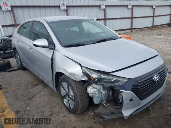 2017 Hyundai Ioniq Blue with VIN KMHC65LC2HU048243, listed as a IAAI auction lot 41945177 with 96,215 mi miles and . Bid and sale history available at DreamBid. Image 1.