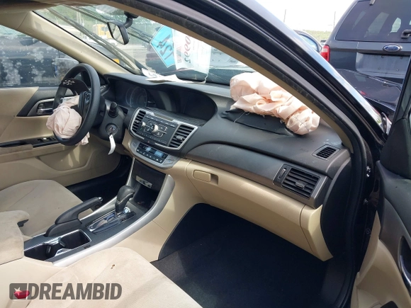 2013 Honda Accord LX z VIN 1HGCR2F38DA219080, wystawiony jako IAAI lot #42260992 z przebiegiem Nie podano mil oraz . Historia ofert i sprzedaży dostępna na DreamBid. Obrazek 5.