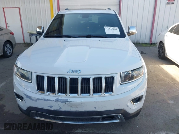 2014 Jeep Grand Cherokee Limited with VIN 1C4RJFBG4EC364039, listed as a IAAI auction lot 41745634 with 117,170 mi miles. Bid and sale history available at carsss.com. Image 12.