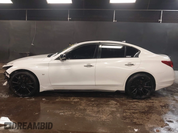 2014 Infiniti Q50 Sport with VIN JN1BV7AR4EM705418, listed as a IAAI auction lot 41698553 with 124,554 mi miles and . Bid and sale history available at carsss.com. Image 15.