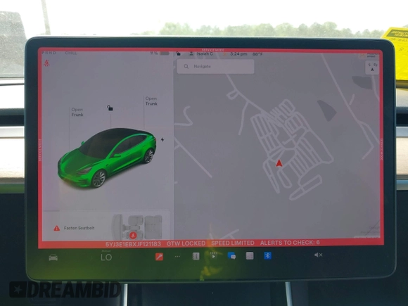 2018 Tesla Model 3 Long Range Battery z VIN 5YJ3E1EBXJF121183, wystawiony jako IAAI lot #42070712 z przebiegiem 71 823 mil mil oraz . Historia ofert i sprzedaży dostępna na DreamBid. Obrazek 18.
