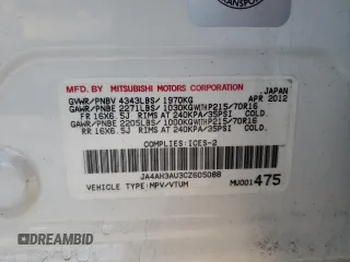 2012 Mitsubishi Outlander Sport ES z VIN JA4AH3AU3CZ605088, wystawiony jako Copart lot #88133335 z przebiegiem 305 219 mil mil oraz Czysty tytuł • Clean title. Historia ofert i sprzedaży dostępna na DreamBid. Obrazek 13.