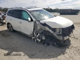 2014 Nissan Pathfinder Platinum z VIN 5N1AR2MN1EC681427, wystawiony jako Copart lot #70415974 z przebiegiem 117 158 mil mil oraz Szkoda całkowita • Salvage title. Historia ofert i sprzedaży dostępna na DreamBid. Obrazek 4.