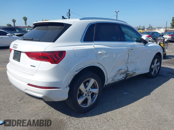 2020 Audi Q3 Premium with VIN WA1AECF35L1109328, listed as a IAAI auction lot 42305831 with 49,820 mi miles and . Bid and sale history available at DreamBid. Image 4.