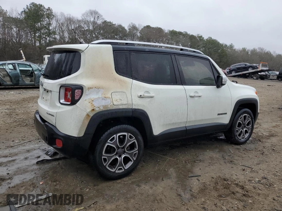 2015 Jeep Renegade Limited with VIN ZACCJBDT6FPC22927, listed as a Copart auction lot 42836765 with 142,787 mi miles and Salvage Title. Bid and sale history available at DreamBid. Image 3.