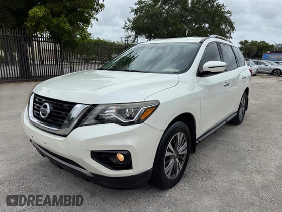 2017 Nissan Pathfinder SL with VIN 5N1DR2MM1HC627750, listed as a Copart auction lot 60175325 with 83,893 mi miles and Non repairable. Bid and sale history available at DreamBid. Image 1.