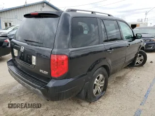 2005 Honda Pilot EX with VIN 5FNYF18495B001591, listed as a Copart auction lot 53043035 with 181,887 mi miles and Salvage Title. Bid and sale history available at carsss.com. Image 3.