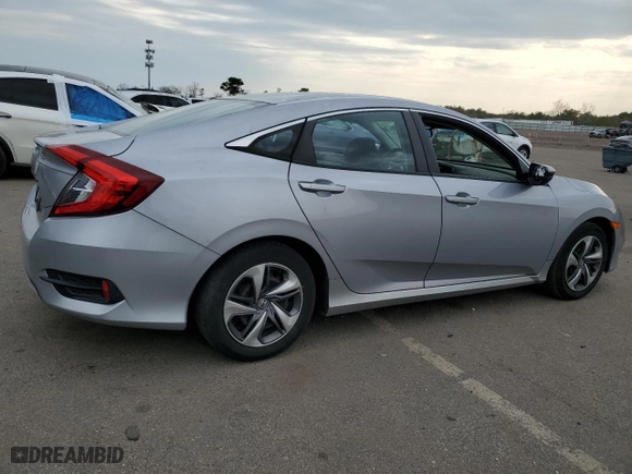 2019 Honda Civic Sedan LX with VIN 2HGFC2F62KH575600, listed as a Copart auction lot 50472195 with 50,016 mi miles and Salvage Title. Bid and sale history available at carsss.com. Image 3.
