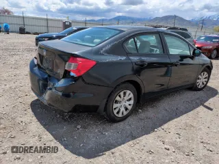 2012 Honda Civic LX with VIN 2HGFB2F56CH610716, listed as a Copart auction lot 54409635 with 222,665 mi miles and Salvage Title. Bid and sale history available at DreamBid. Image 3.