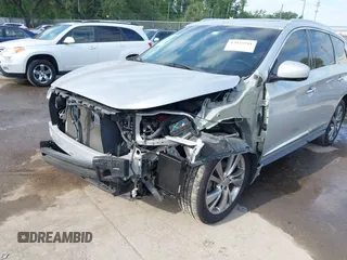 2014 Infiniti QX60 with VIN 5N1AL0MM0EC525019, listed as a IAAI auction lot 42035281 with 137,831 mi miles. Bid and sale history available at carsss.com. Image 2.
