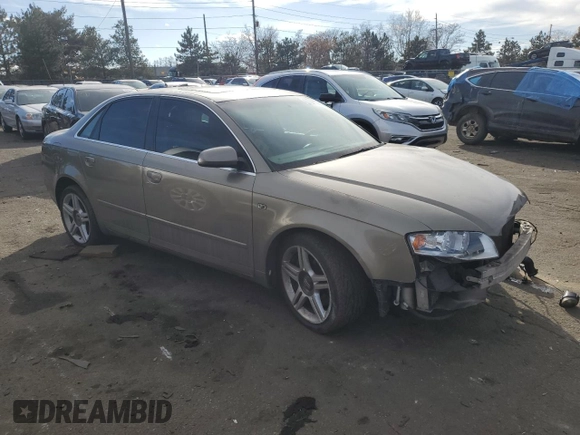 2007 Audi A4 2.0T with VIN WAUAF78E57A222692, listed as a Copart auction lot 43794185 with 159,563 mi miles and Salvage Title. Bid and sale history available at carsss.com. Image 4.