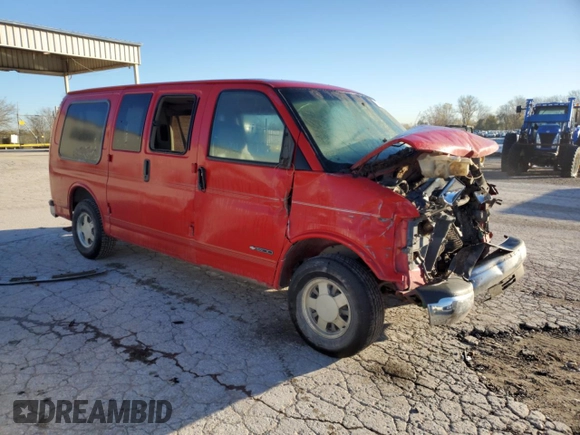 2000 Chevrolet Express Cargo Van w/YF7 with VIN 1GBFG15R9Y1275007, listed as a Copart auction lot 80754994 with 0 mi miles and Salvage Title. Bid and sale history available at carsss.com. Image 4.
