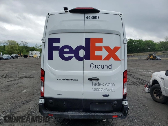 2020 Ford Transit Cargo with VIN 1FTBW3U88LKB34059, listed as a Copart auction lot 57055695 with 77,813 mi miles and Clean title. Bid and sale history available at DreamBid. Image 6.