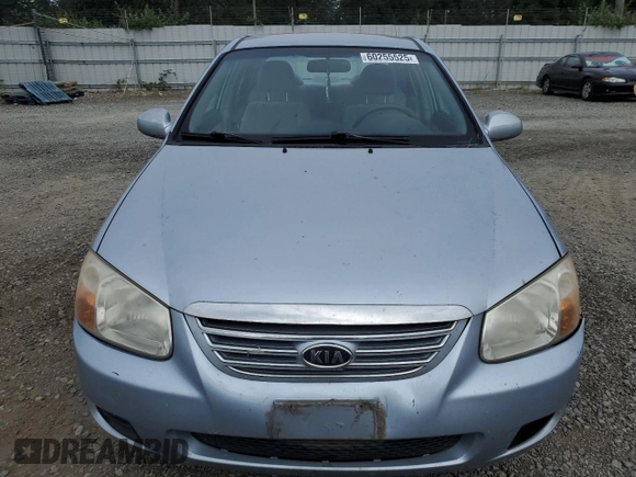 2007 Kia Spectra EX with VIN KNAFE121875438749, listed as a Copart auction lot 60255525 with 171,182 mi miles and Salvage title. Bid and sale history available at DreamBid. Image 5.