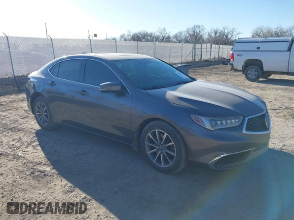 2020 Acura TLX with VIN 19UUB1F3XLA009341, listed as a IAAI auction lot 41702804 with 76,508 mi miles. Bid and sale history available at carsss.com. Image 1.