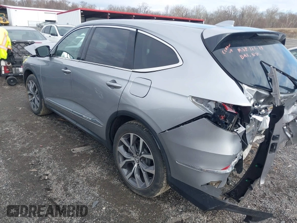 2022 Acura MDX Technology with VIN 5J8YE1H44NL019529, listed as a IAAI auction lot 41138080 with 17,757 mi miles and . Bid and sale history available at DreamBid. Image 3.